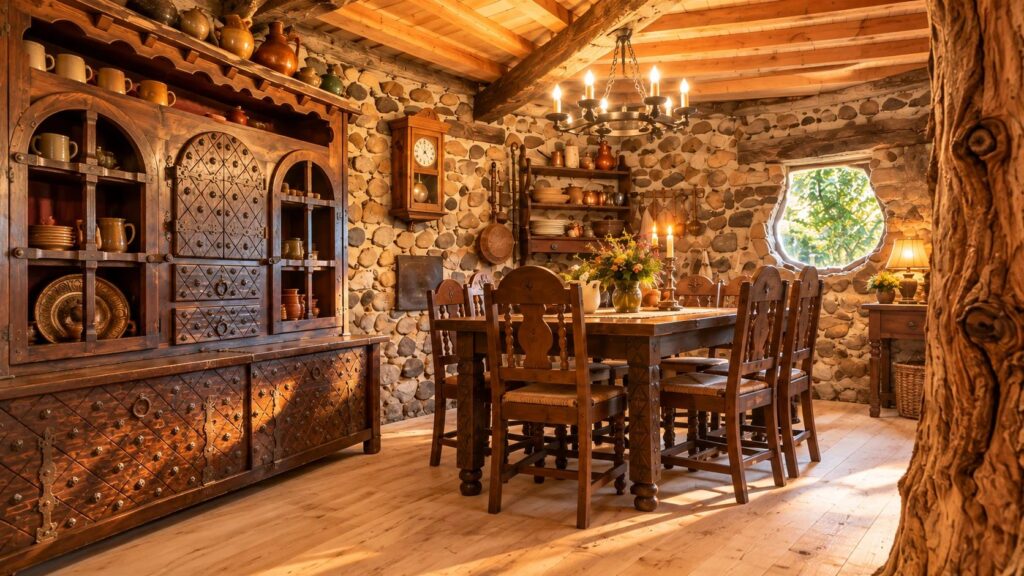 La grande table des veillées — vue imaginée